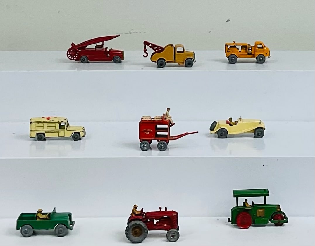 Nine Lesney Toys: By Lesney, English 1950/60s - 1 1/4" Long