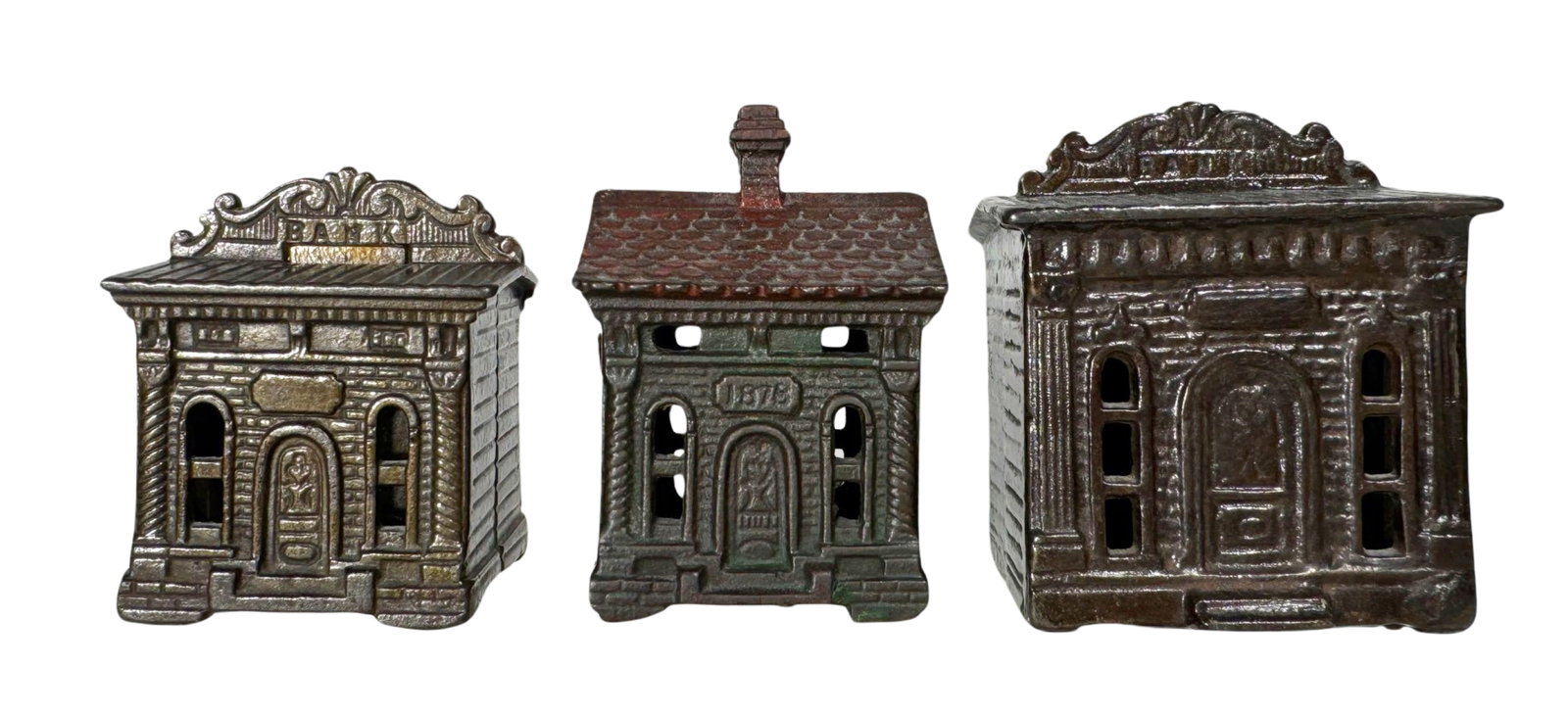 Three Cast Iron Building Banks (1 of 16)