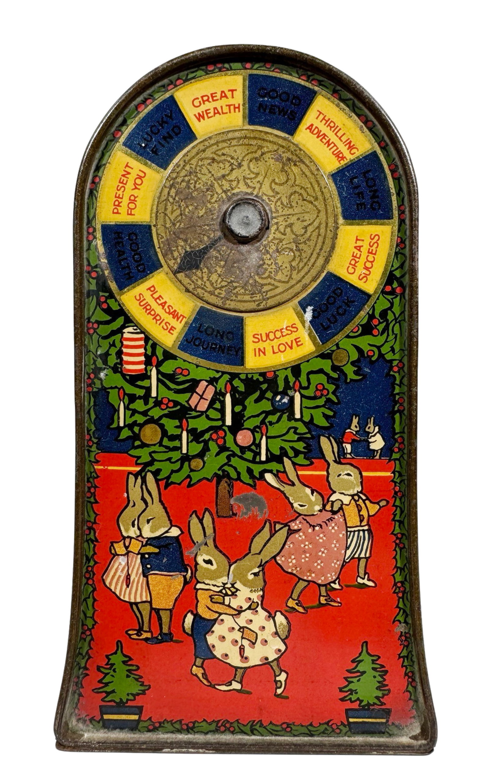 Lucky Wheel Money Box: English - 1930's. 8 3/4" Tall.