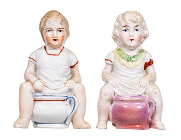 Boy & Girl on Chamber Pots - Still Banks