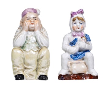 Man & Girl on Chamber Pots - Still Banks