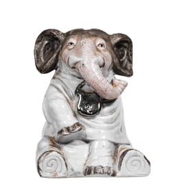 Baby Elephant with Bib - Still Bank