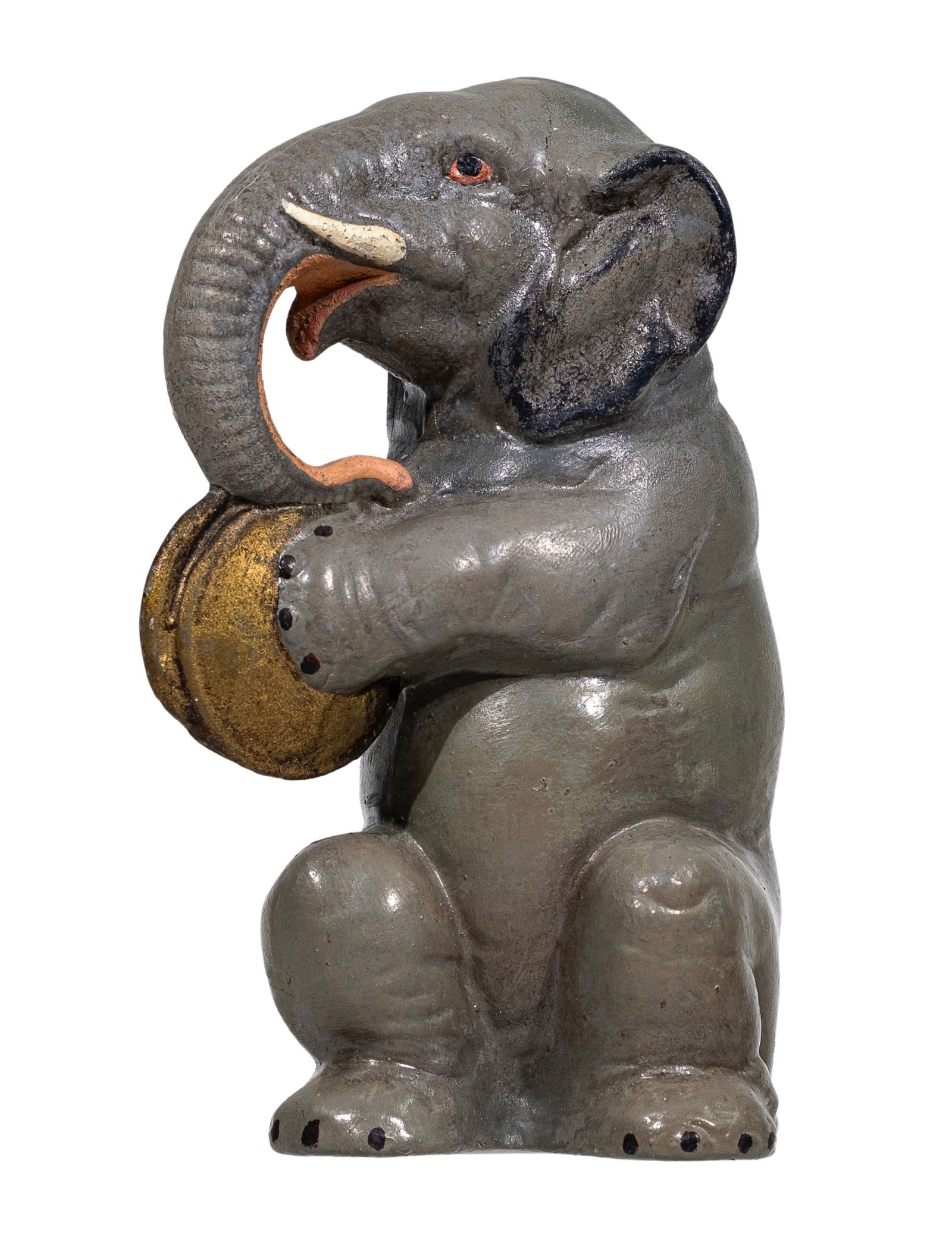 Circus Elephant with Cymbals Very Unusual Ceramic Bank (1 of 4)