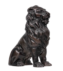 Seated Royal British Lion - Cast Iron Bank