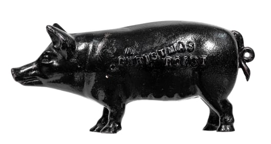 Christmas Roast Pig - Cast Iron Bank