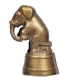 Seated Elephant on Circus Tub - Cast Iron Bank