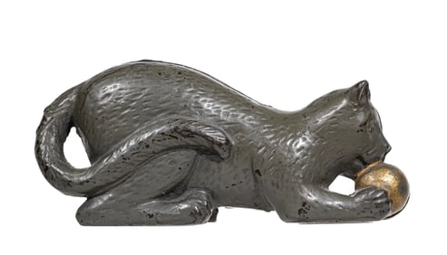Cat Playing with Ball - Cast Iron Bank