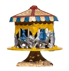 Merry - Go - Round - Cast Iron Bank