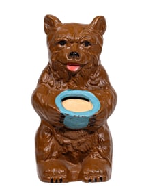 Bear with Honey Pot - Cast Iron Bank