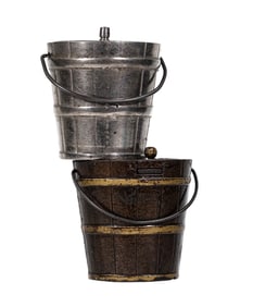 Two Registering Pail Toy Banks