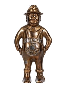 Give Me A Penny Still Bank - Scarce Original Bronze Pattern