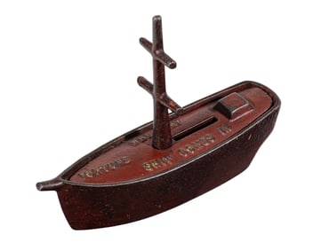 Scarce Fortune Ship - Cast Iron Bank