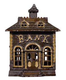 Bank with Eccentric Script
