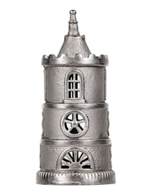 Columbian Tower Bank with Nickel Plated Finish