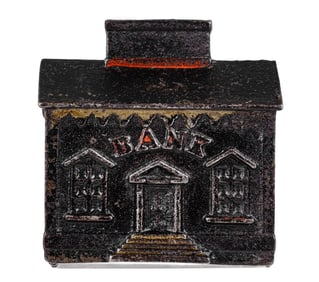 House with Chimney Slot - Cast Iron Bank