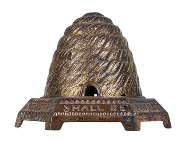 Industry Shall Be Rewarded Rare Electroplated Beehive Bank