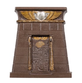 Rare Painted Egyptian Tomb - Cast Iron Bank