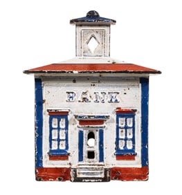 Patriotic Medium Cupola - Cast Iron Bank