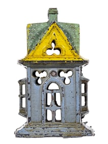 Medium House with Bay Windows - Cast Iron Bank