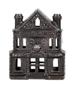 Small Victorian House - Cast Iron Bank