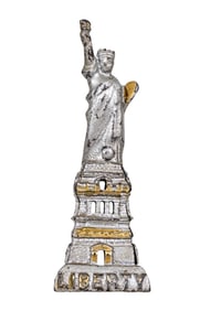 Medium Silver Statue of Liberty - Cast Iron Bank