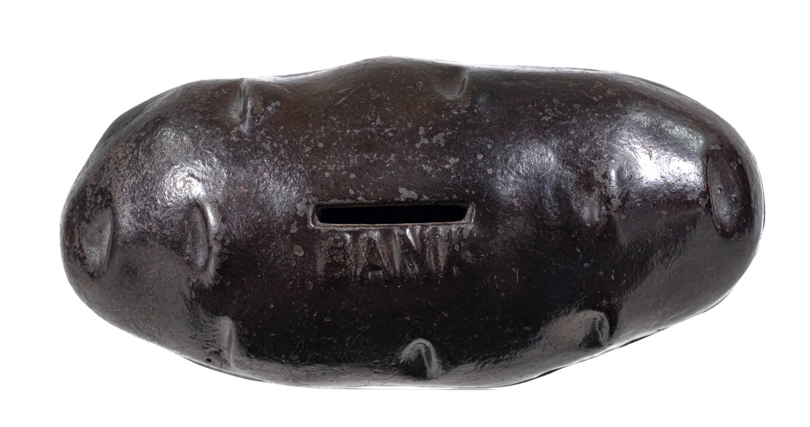 Potato - Cast Iron Bank: American - Circa 1895 - 5 1/4" Long.