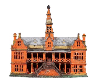 Rare Polychromed Palace Bank