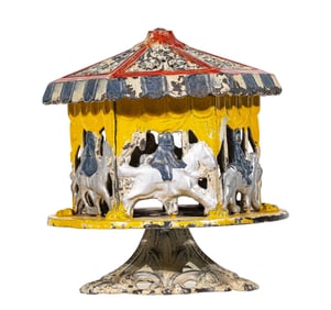 Merry - Go - Round - Cast Iron Bank