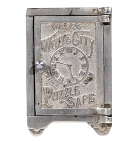 White City Puzzle Safe #323 - Cast Iron Bank