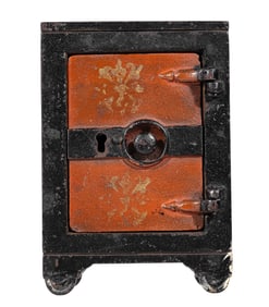 Stenciled Door Safe - Small - Cast Iron Bank