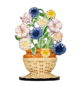 Basket of Flowers - Cast Iron Doorstop