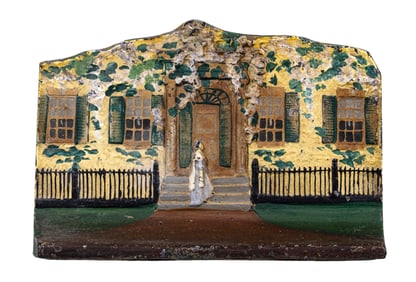 House with Woman - Cast Iron Doorstop