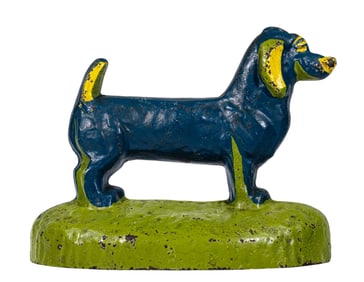 Colorful Dachshund - Cast Iron Doorstop