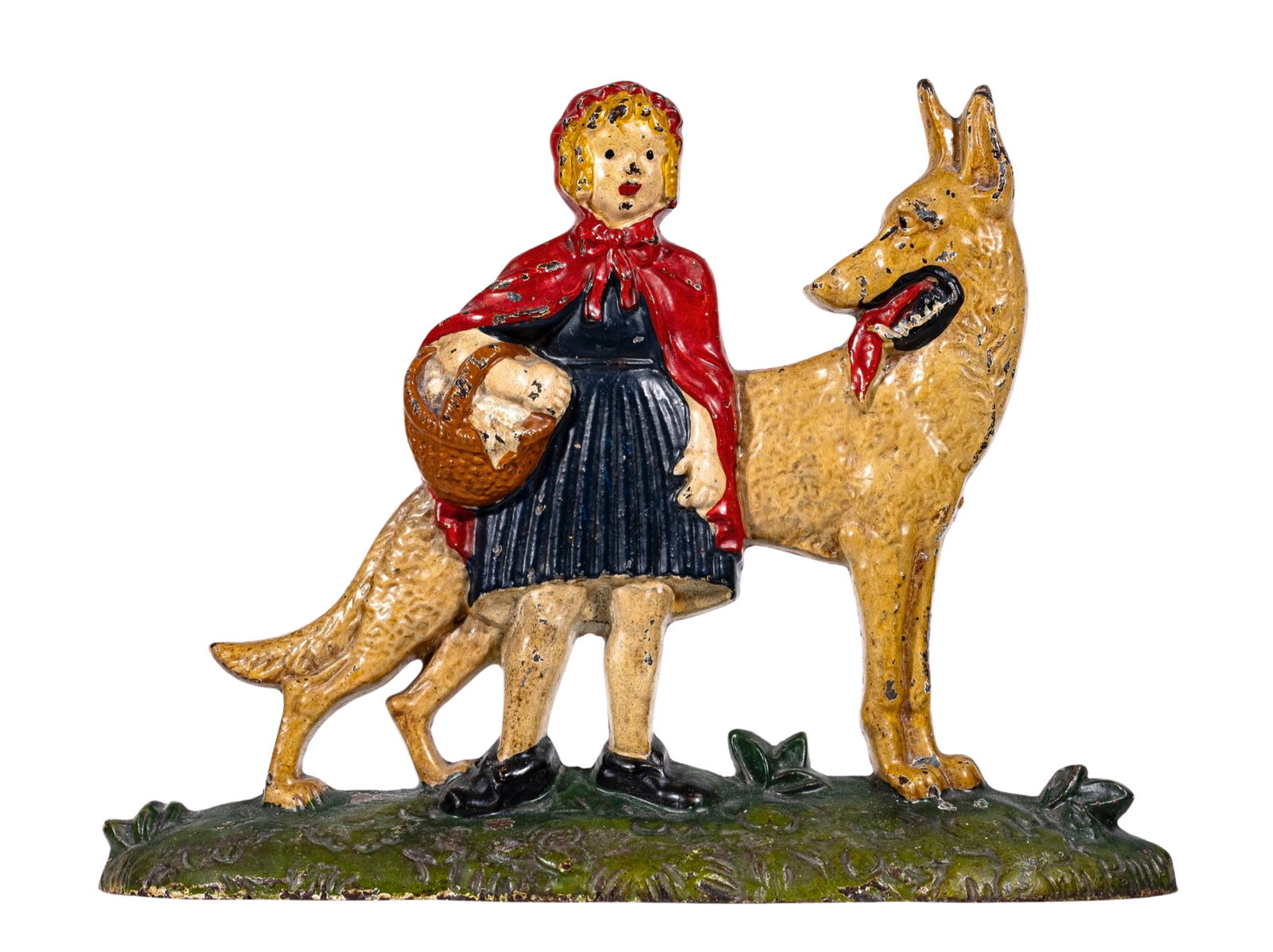 Red Riding Hood and Wolf - Scarce - Cast Iron Doorstop (1 of 2)