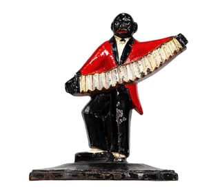 Minstrel with Accordian - Cast Iron Doorstop
