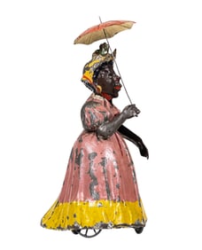 Fancy Lady With Parasol - Tin Toy