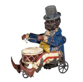 Seated Drumming Patriot - Tin Toy