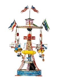 Rare and Exceptional Aeronautical Carousel - Tin Toy