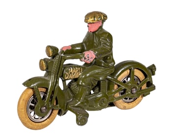 Harley Davidson Motorcycle - Cast Iron Toy