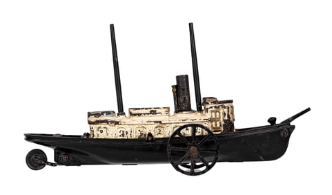 Rare Mechanical Yacht - Cast Iron Toy