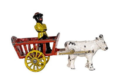 Cow Drawn Farm Dray - Iron Toy