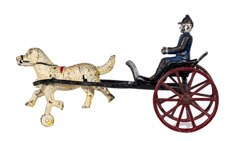 Dog Drawn Gig - Cast Iron Toy