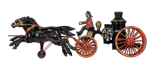 Two Horse Pumper - Cast Iron Toy