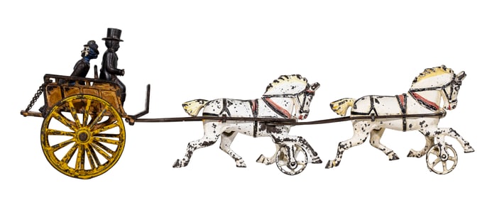 Back to Back Tandem - Cast Iron Toy