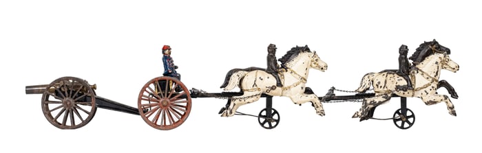 Four Horse Caisson - Cast Iron Toy
