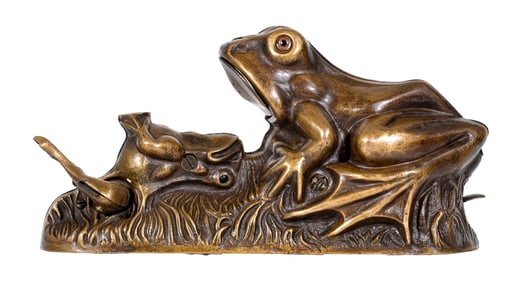 Original Bronze Pattern for the Two Frogs Bank
