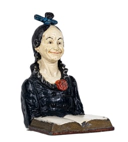 Dan Leno Reading a Book (KLT) - Spelter Bank