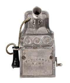 Nickel Plated Pay Phone Bank