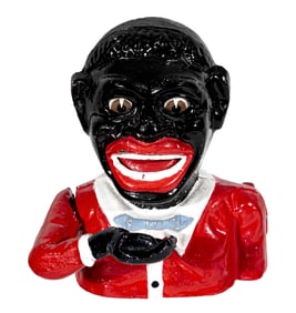 Jolly Man with Dagger Eyes - Cast Iron Bank