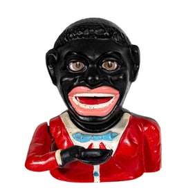 Jolly Man with Dagger Eyes - Cast Iron Bank